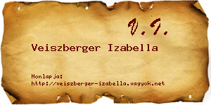 Veiszberger Izabella névjegykártya