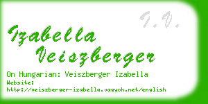 izabella veiszberger business card